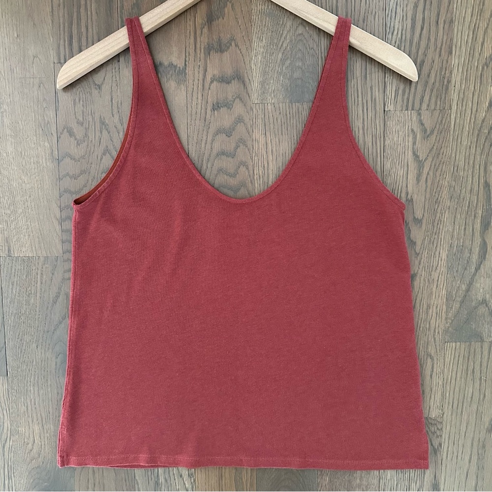 NWOT Steven Alan Untitled Sleeveless Scoop Neck Tank Top Burnt Orange S
